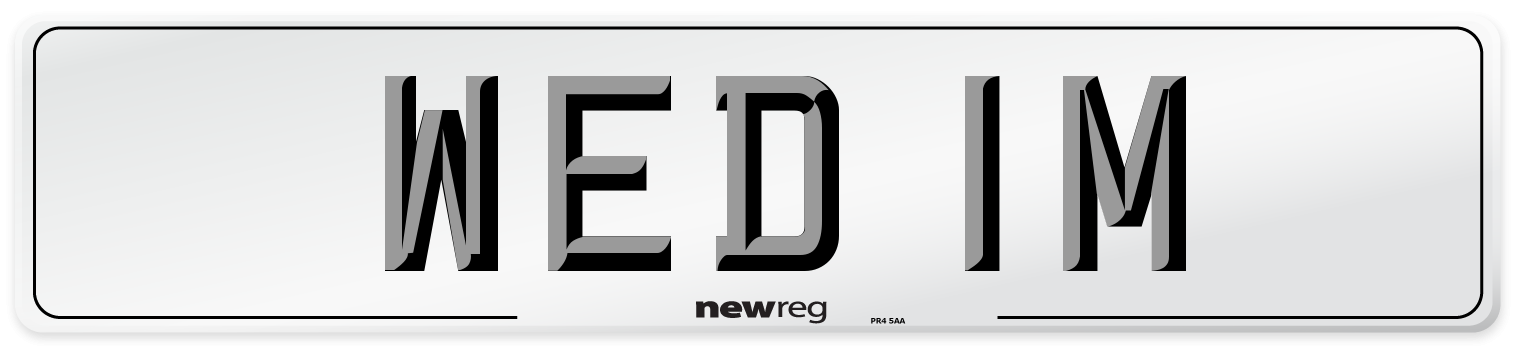 WED 1M Number Plate from New Reg